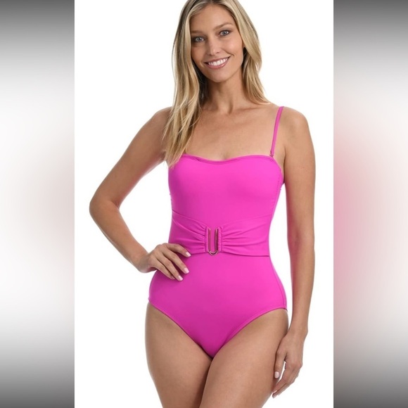 La Blanca Other - La Blanca Women's Island Goddess Bandeau One Piece Swimsuit NWT size 16